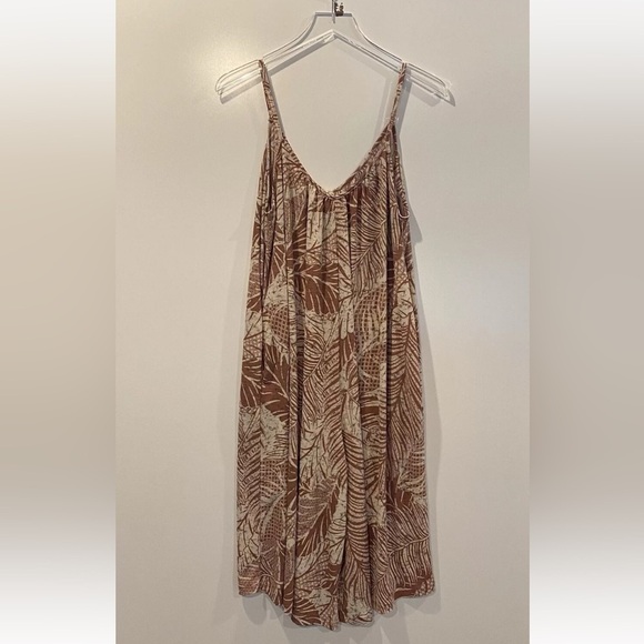 Wishlist Nordstrom Havana Palm Print Wide Leg Crop Jumpsuit Womens M/L (1042) - Picture 1 of 3